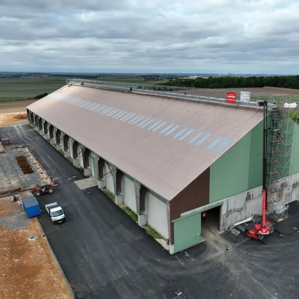 prise de vue drône batiment près de Montmélian